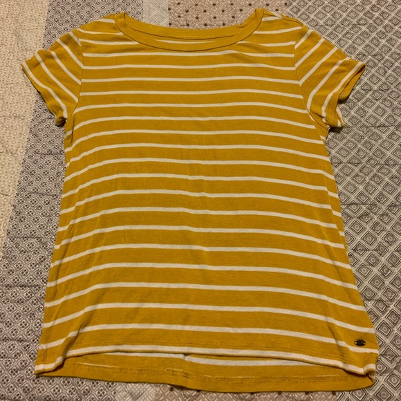 American Eagle Striped Yellow Soft and Sexy Tee - Picture 1 of 2